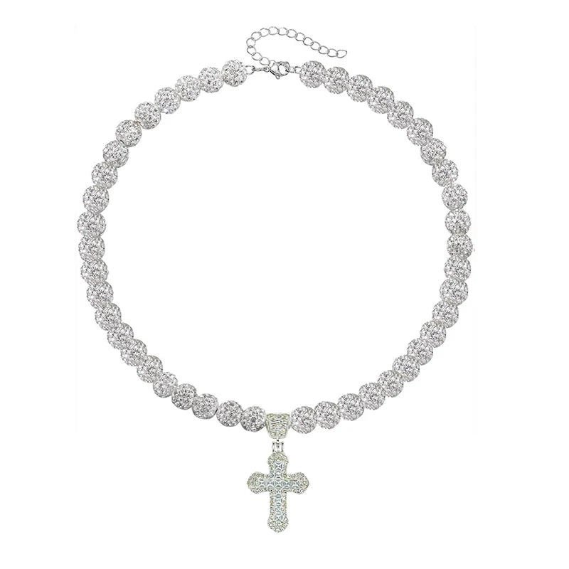 Drip Squad - Beaded Necklace with Cross