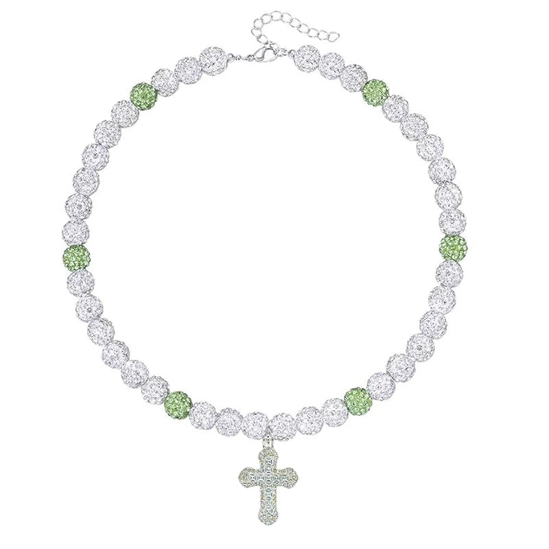 Drip Squad - Beaded Necklace with Cross