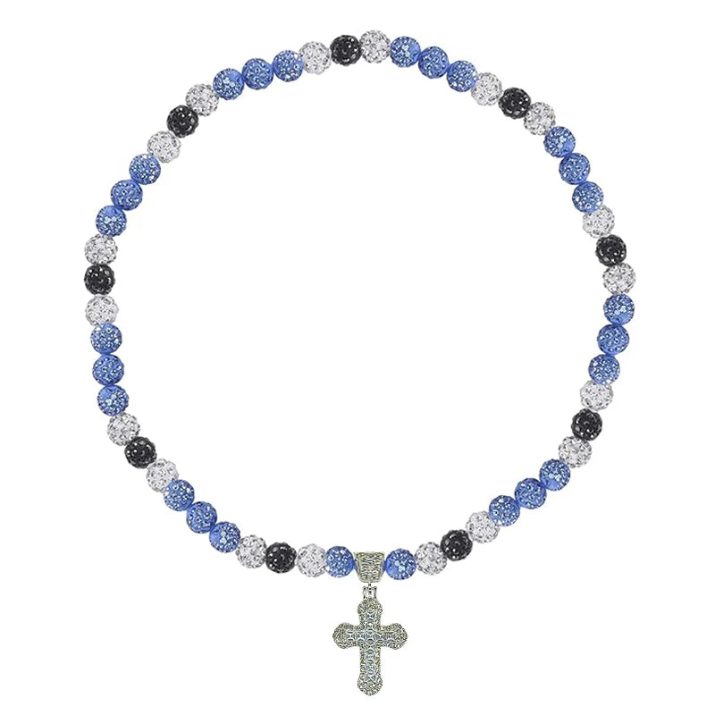 Drip Squad - Beaded Necklace with Cross
