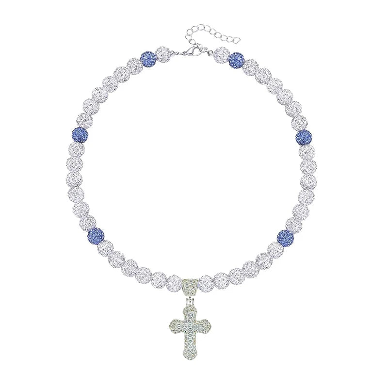 Drip Squad - Beaded Necklace with Cross