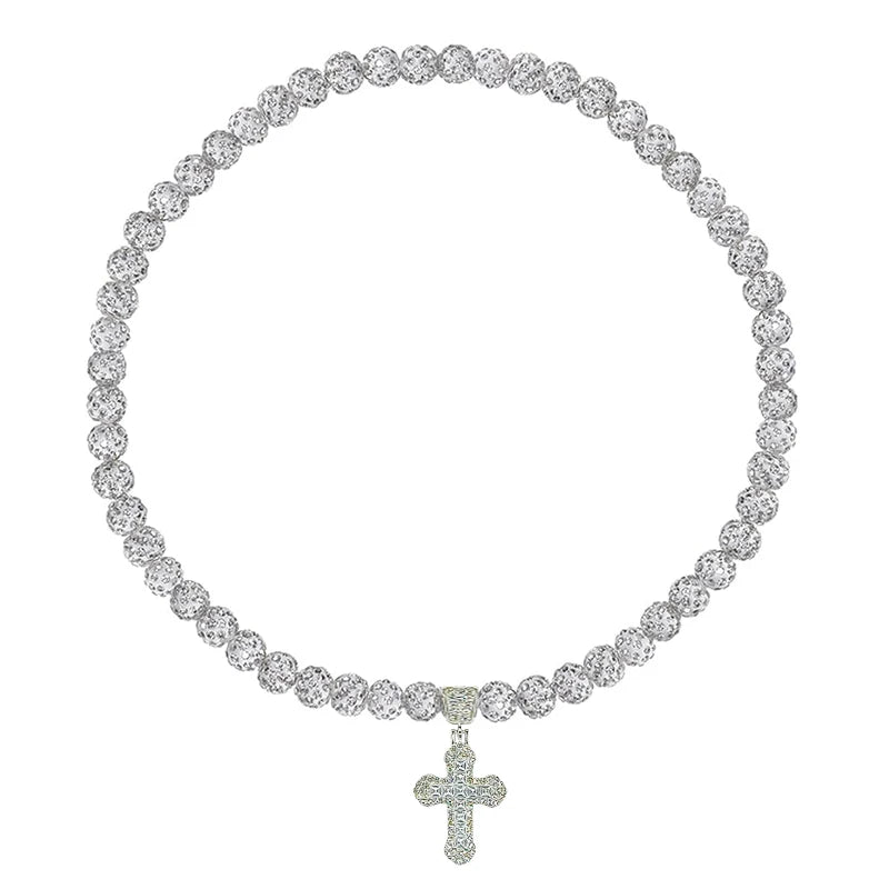 Drip Squad - Beaded Necklace with Cross