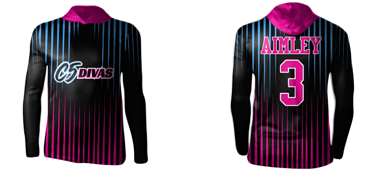 C5 Divas - Personalized - Long Sleeved Warm-ups