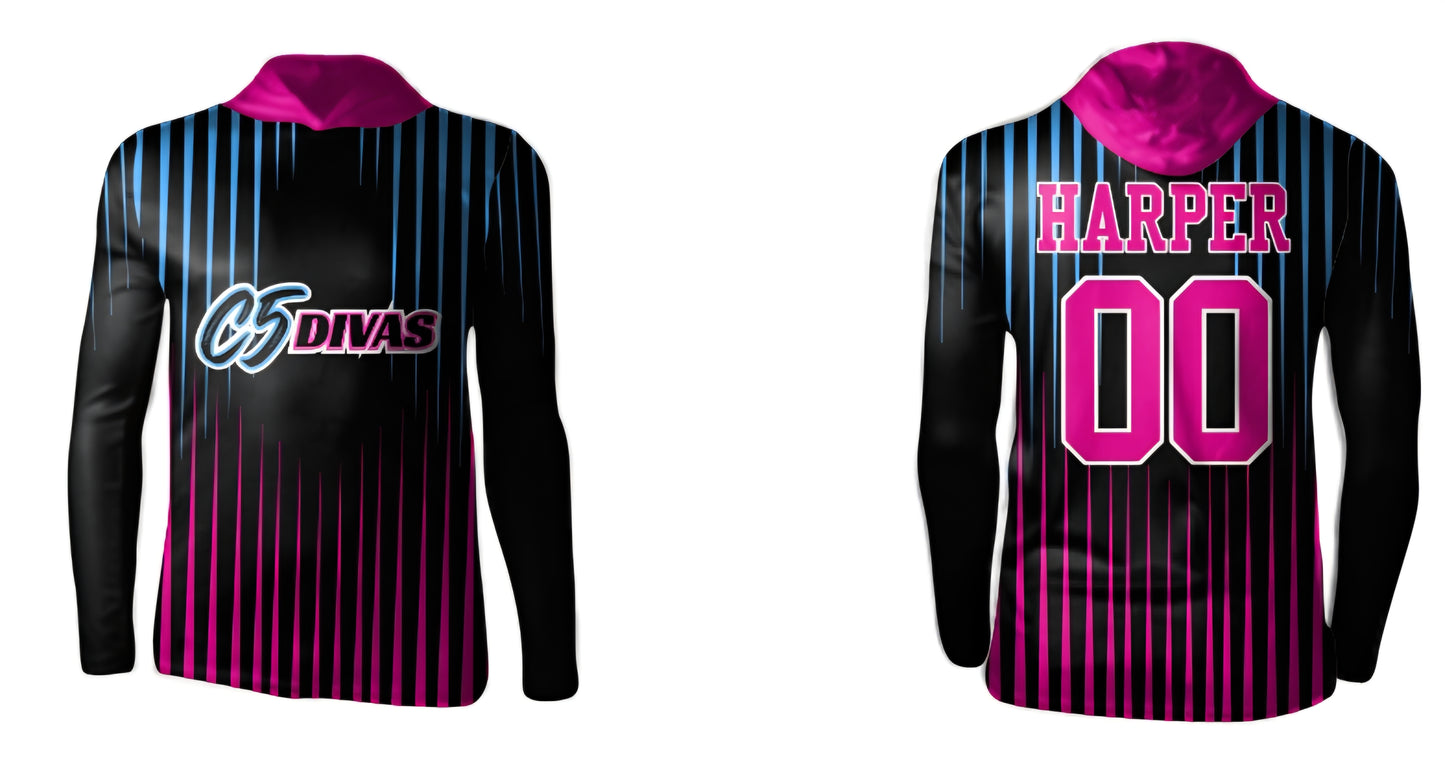 C5 Divas - Personalized - Long Sleeved Warm-ups
