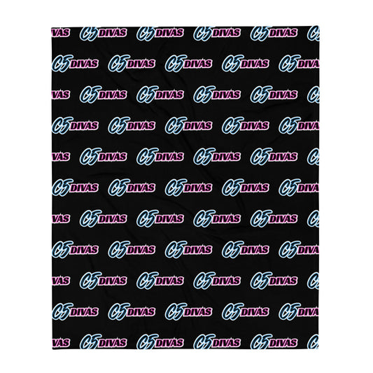 C5 Divas Pattern - Fleece Throw Blanket 50″ × 60"