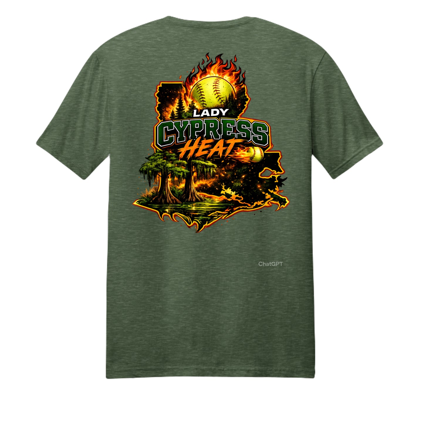 Forest Green Heather - PC455 - BACK