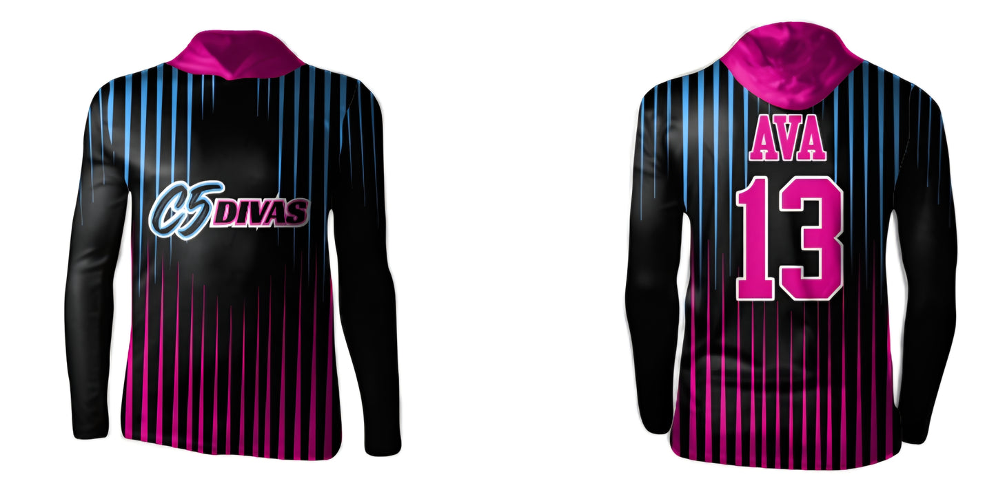 C5 Divas - Personalized - Long Sleeved Warm-ups