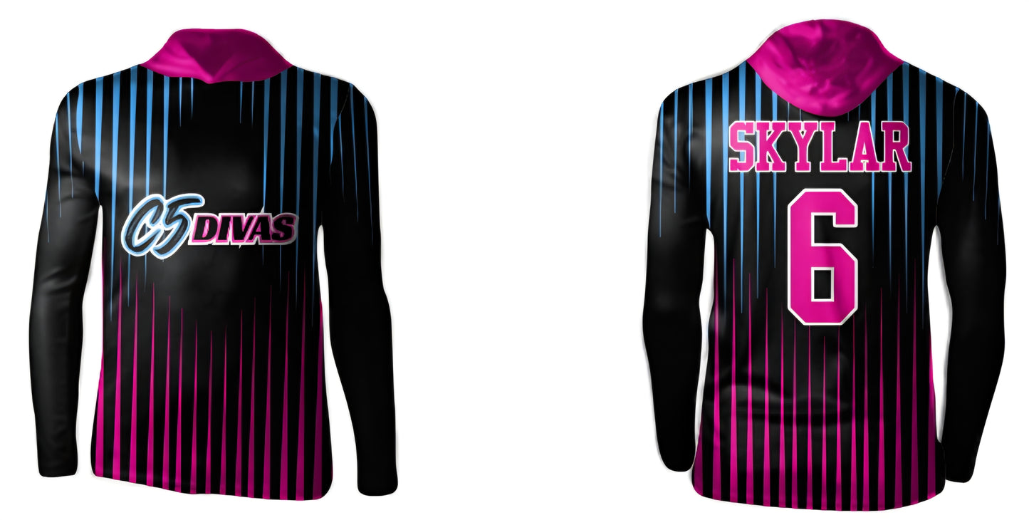 C5 Divas - Personalized - Long Sleeved Warm-ups